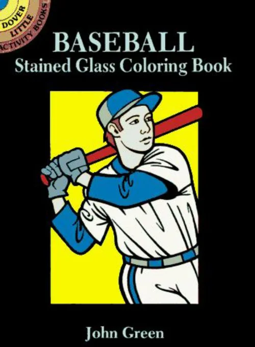 Baseball Stained Glass Coloring Book