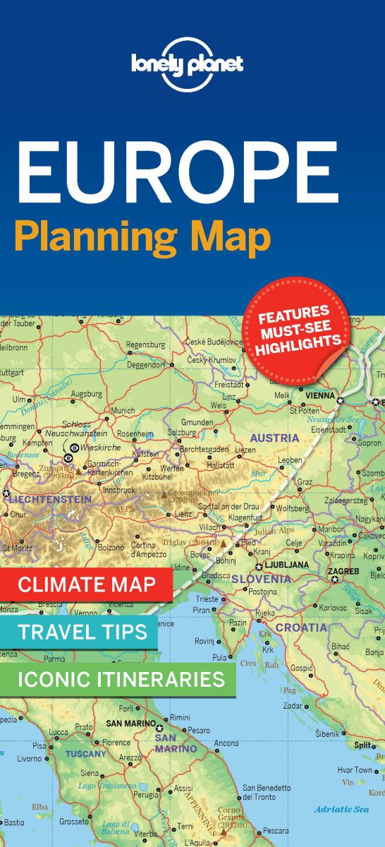 Lonely Planet Europe Planning Map 1