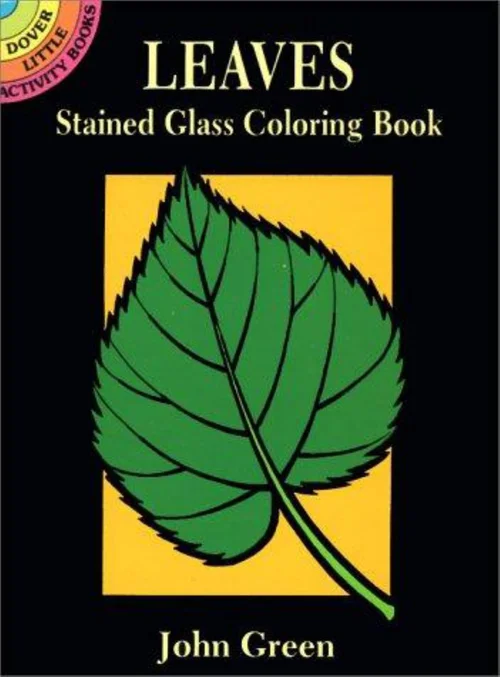 Leaves Stained Glass Coloring Book