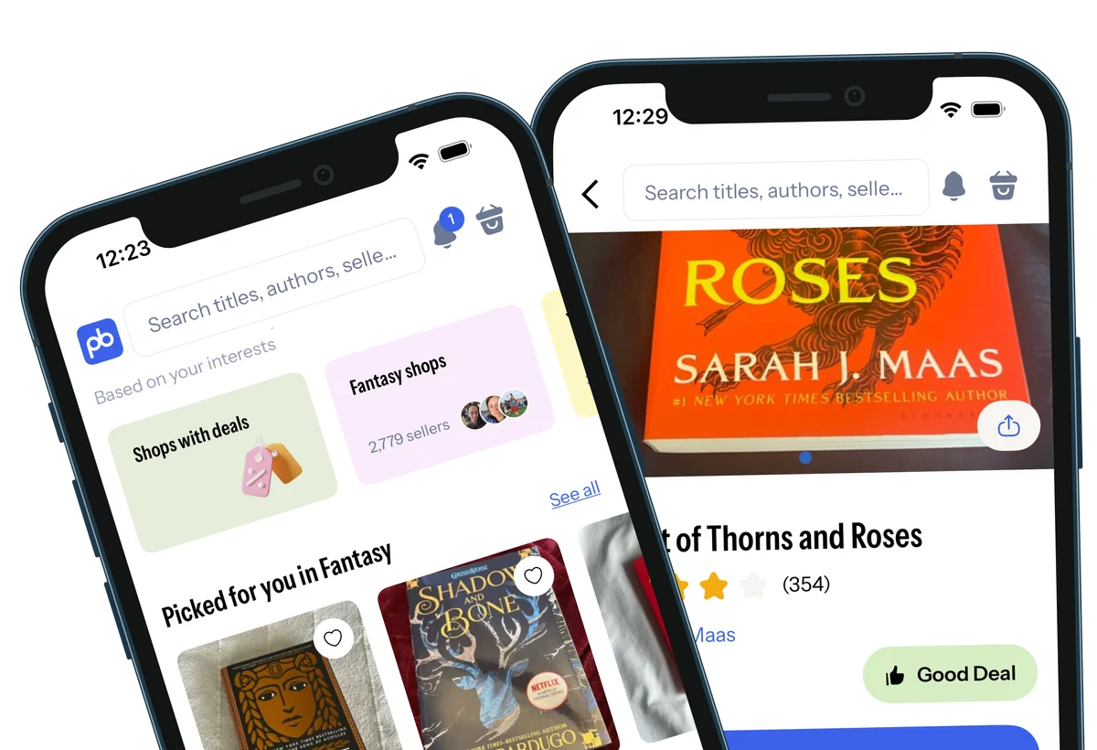 PangoBooks app on a phone listing books